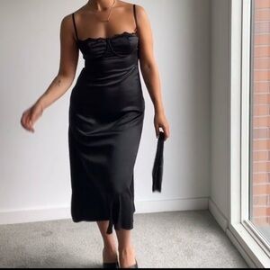 Cider Black Midi Dress